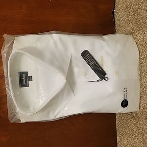 Neiman Marcus white long-sleeved dress shirt. NWT. Still in package.